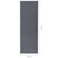 Tappeto Corsia Acchiappa Polvere 100x350 cm Grigio 327179