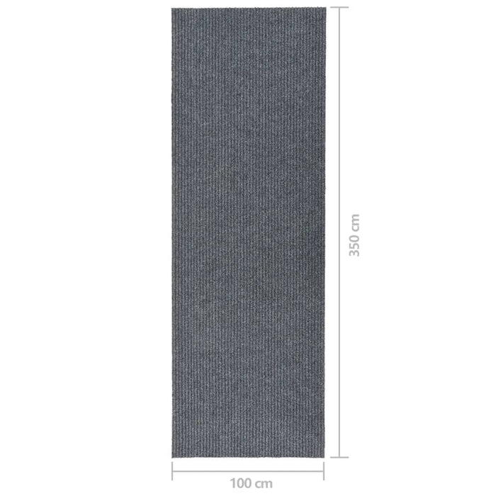 Tappeto Corsia Acchiappa Polvere 100x350 cm Grigio 327179