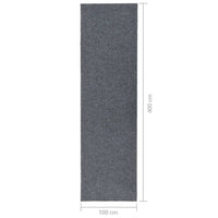 Tappeto Corsia Acchiappa Polvere 100x400 cm Grigio