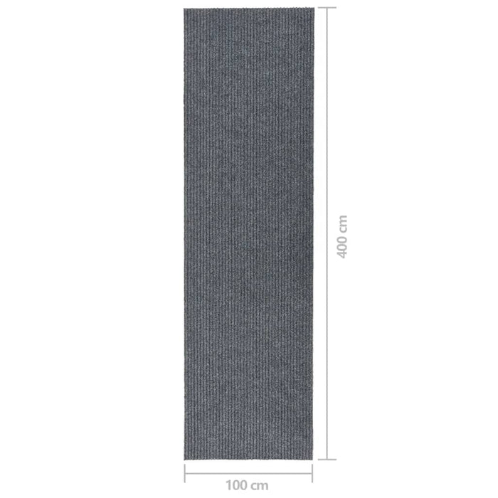 Tappeto Corsia Acchiappa Polvere 100x400 cm Grigio