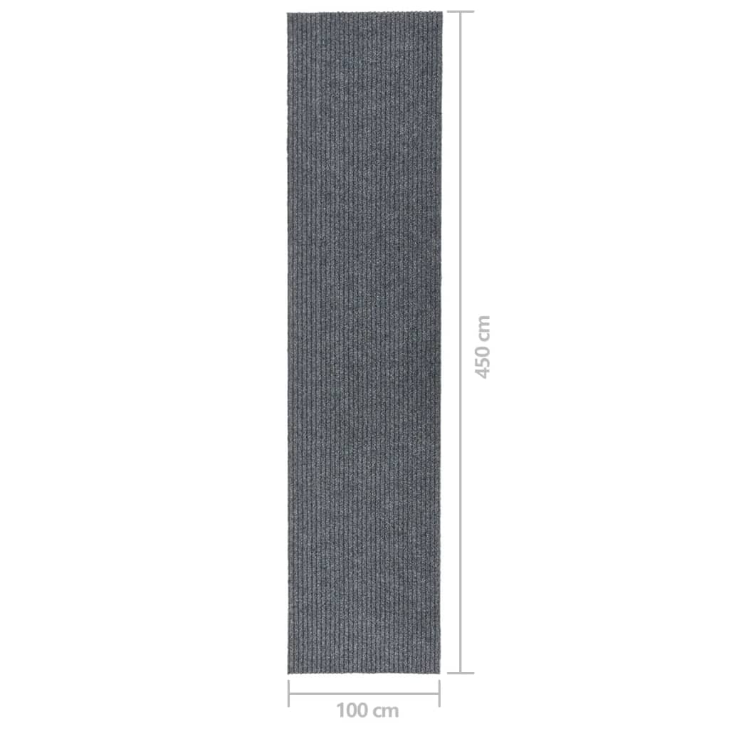 Tappeto Corsia Acchiappa Polvere 100x450 cm Grigio 327181