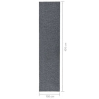 Tappeto Corsia Acchiappa Polvere 100x450 cm Grigio 327181
