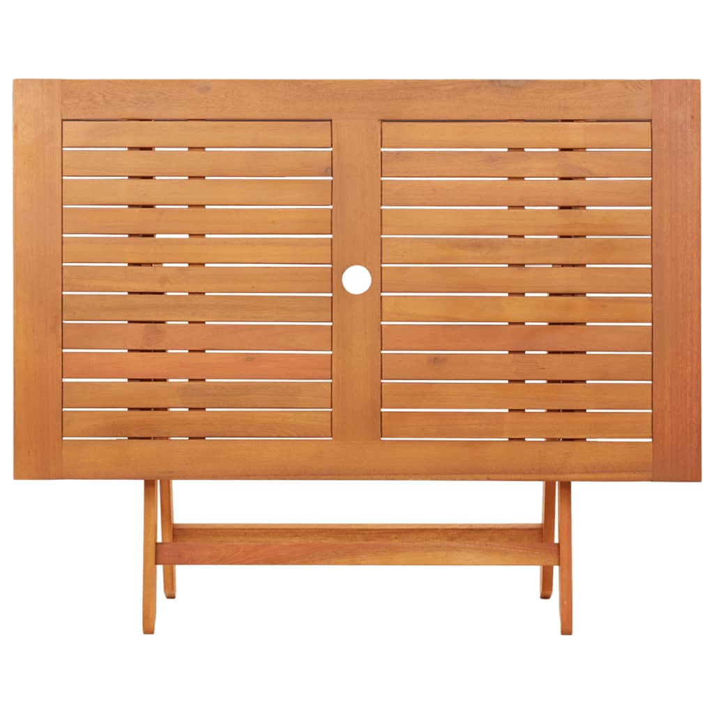Tavolo da Giardino Pieghevole 120x70x75 cm in Legno Eucalipto 312453