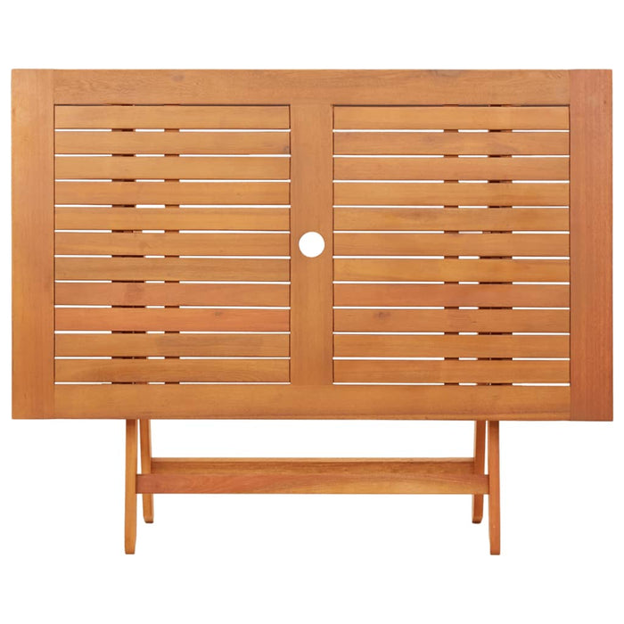 Tavolo da Giardino Pieghevole 120x70x75 cm in Legno Eucalipto 312453