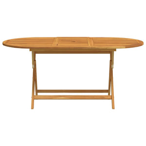 Tavolo da Giardino Pieghevole 160x85x75cm Massello di Eucalipto 312454