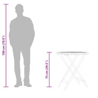 Tavolo da Giardino Pieghevole Ã˜60x75cm Massello di Eucalipto