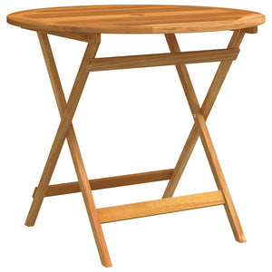 Tavolo da Giardino Pieghevole Ø90x75cm Massello di Eucalipto 312456