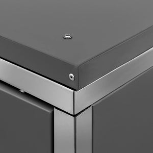 Copri Bidoni Pattumiera Doppia 138x77,5x115,5 cm Acciaio Inox cod mxl 52620