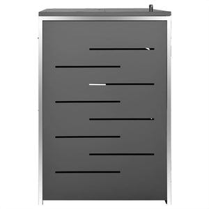 Copribidone per Spazzatura Triplo 207x77,5x112,5cm Acciaio Inox 149556