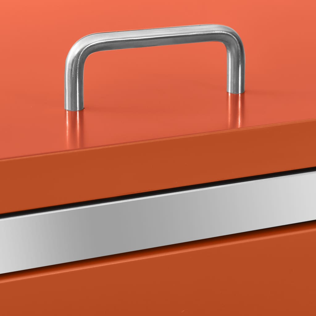 Copri Bidoni Pattumiera Doppia 138x77,5x112,5 cm Acciaio Inox 149563