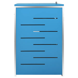 Copribidone per Spazzatura Triplo 207x77,5x115 cm Acciaio Inox cod mxl 51609