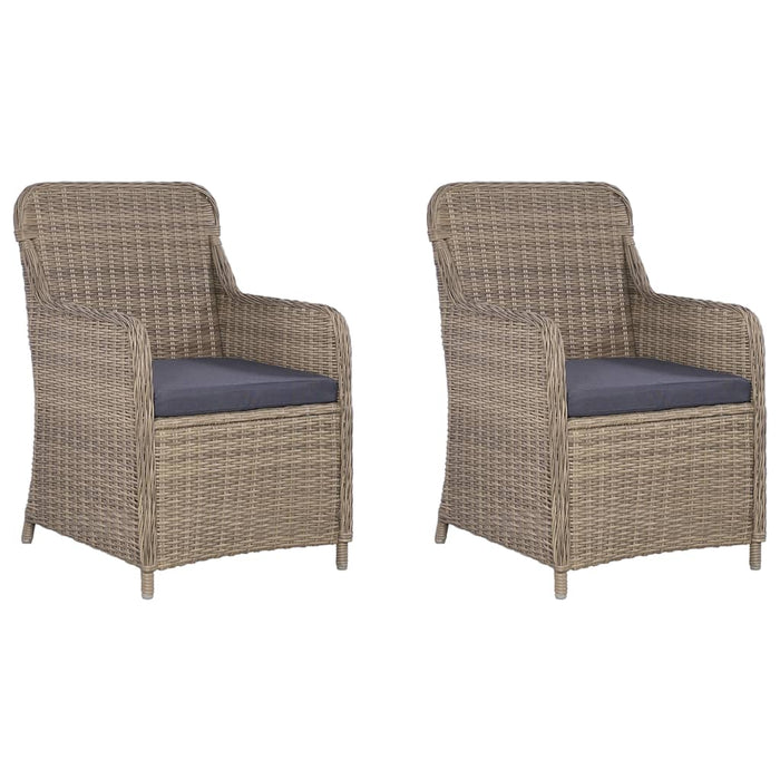 Set Mobili da Pranzo per Giardino 3 pz Marrone cod mxl 40333