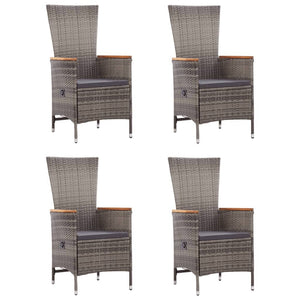 Set Mobili da Pranzo per Giardino 5 pz Grigio cod mxl 36060