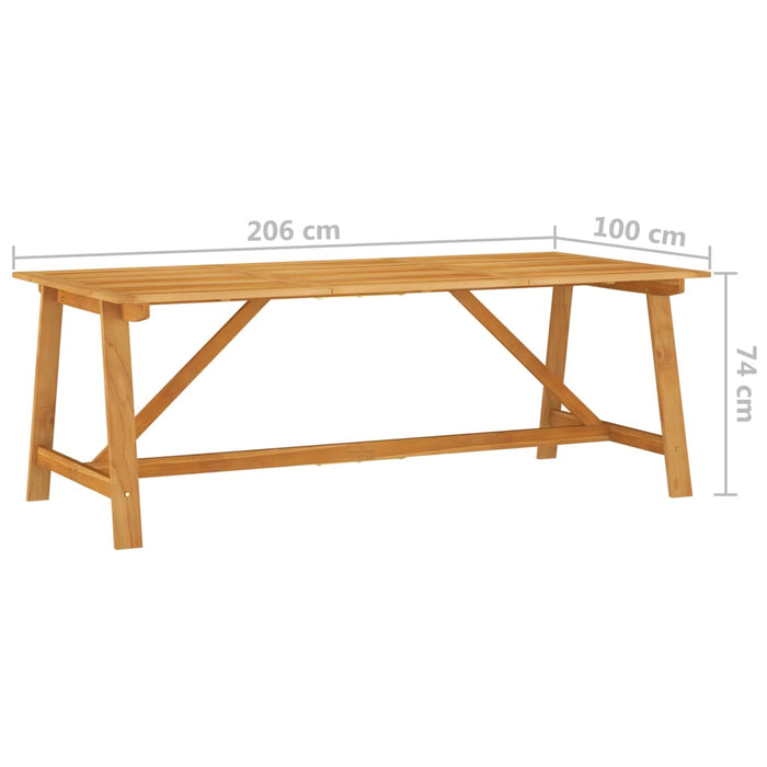 Set Mobili da Pranzo per Giardino 7 pz Nero 3068833