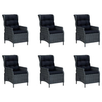 Set Mobili da Pranzo per Giardino 7 pz Grigio Scuro 3068841