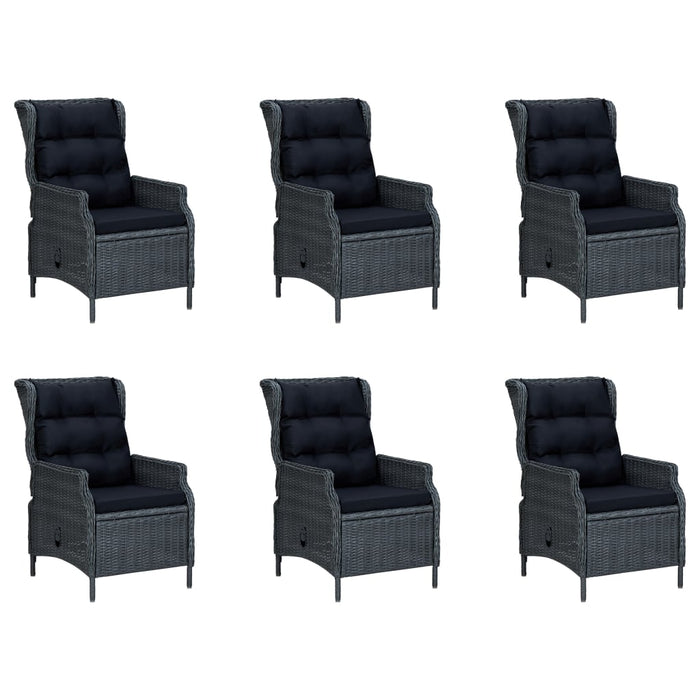 Set Mobili da Pranzo per Giardino 7 pz Grigio Scuro 3068841