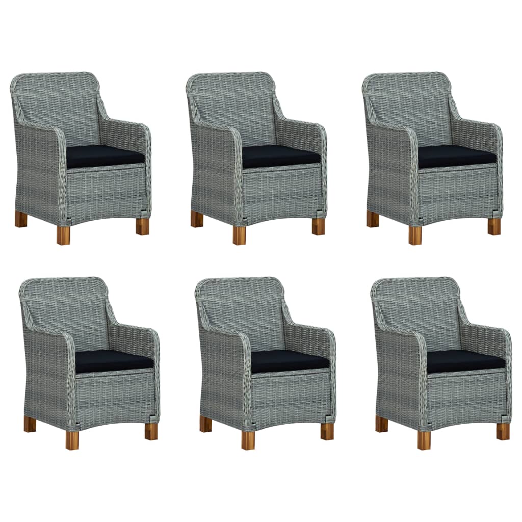 Set Mobili da Pranzo per Giardino 7 pz Grigio Chiaro 3068849