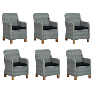 Set Mobili da Pranzo per Giardino 7 pz Grigio Chiaro 3068849