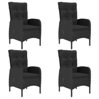 Set Mobili da Pranzo per Giardino 5 pz Nero 3067682