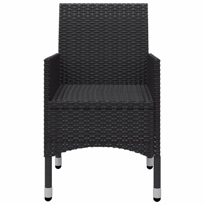 Set Mobili da Pranzo per Giardino 5 pz Nero 3067683