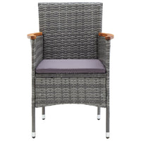 Set Mobili da Pranzo per Giardino 5 pz Grigio cod mxl 69302