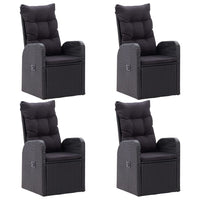 Set Mobili da Pranzo per Giardino 5 pz Nero cod mxl 41895