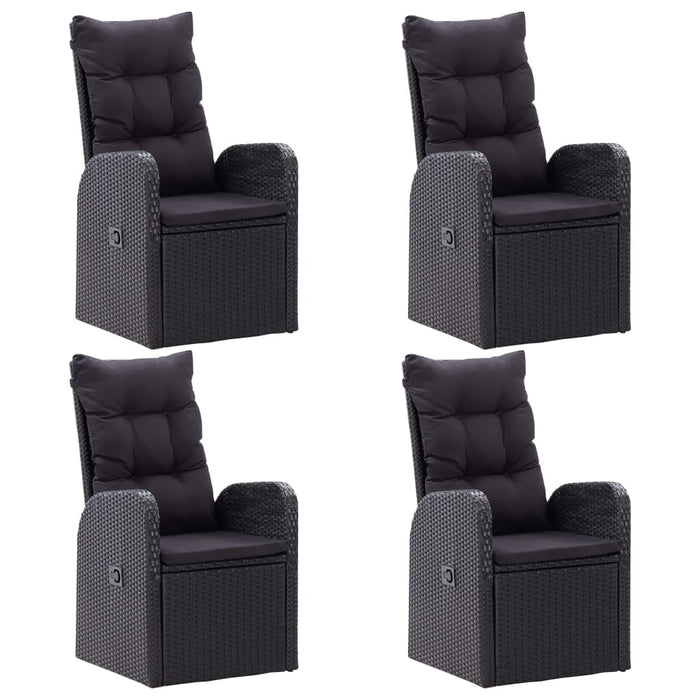 Set Mobili da Pranzo per Giardino 5 pz Nero cod mxl 41895