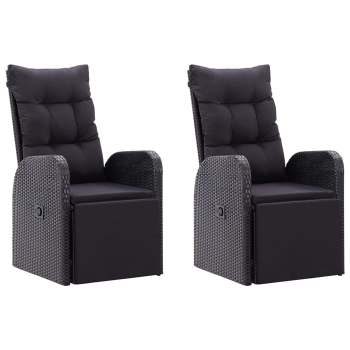 Set Mobili da Pranzo per Giardino 5 pz Nero cod mxl 43537