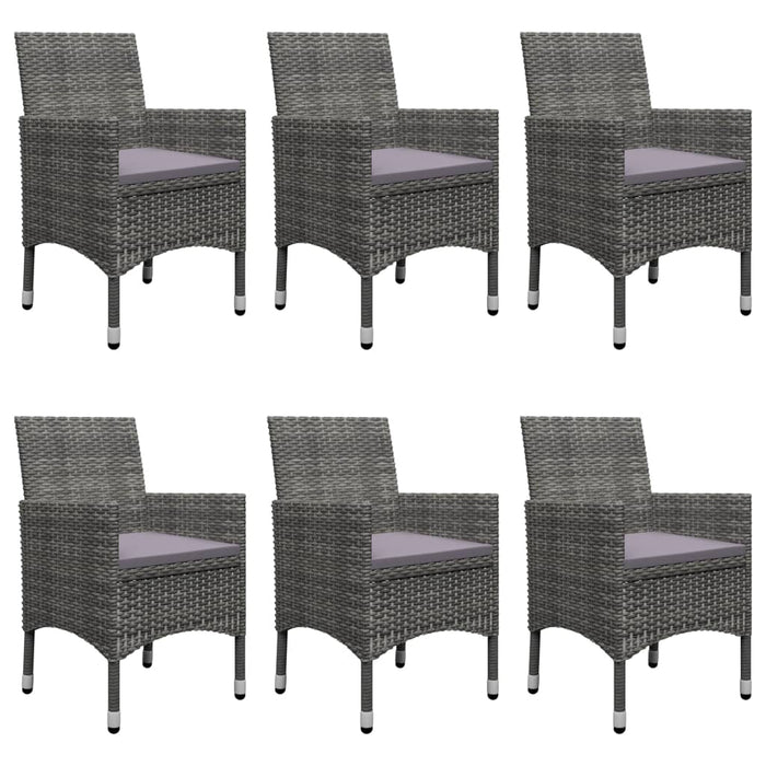 Set Mobili da Pranzo per Giardino 7 pz Grigio 3067766