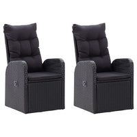 Set Mobili da Pranzo per Giardino 5 pz Nero cod mxl 51413