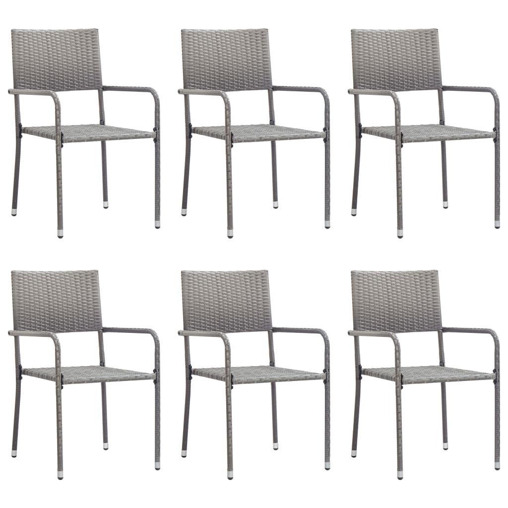 Set Mobili da Pranzo per Giardino 7 pz Grigio 3067831