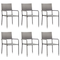 Set Mobili da Pranzo per Giardino 7 pz Grigio 3067831