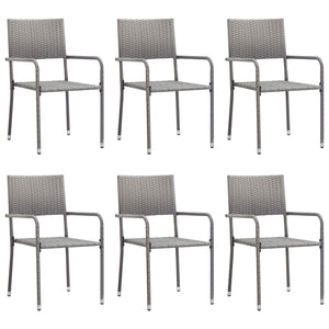 Set Mobili da Pranzo per Giardino 7 pz Grigio 3067831