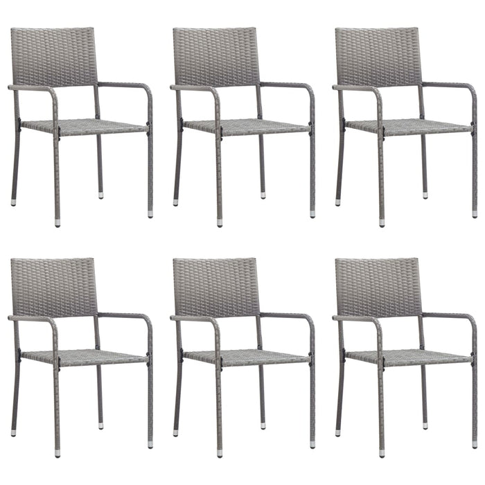 Set Mobili da Pranzo per Giardino 7 pz Grigio 3067831