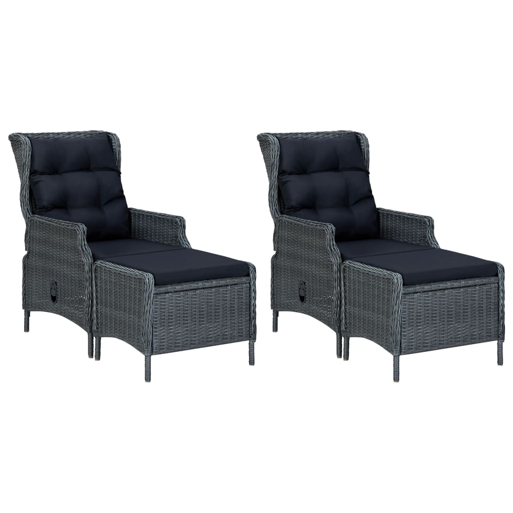 Set Mobili da Pranzo per Giardino 7 pz Grigio Scuro 3067844