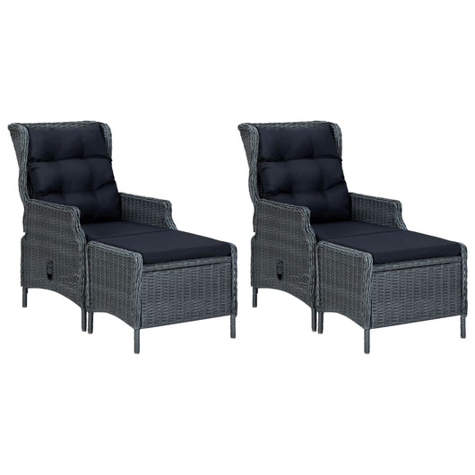 Set Mobili da Pranzo per Giardino 7 pz Grigio Scuro 3067844