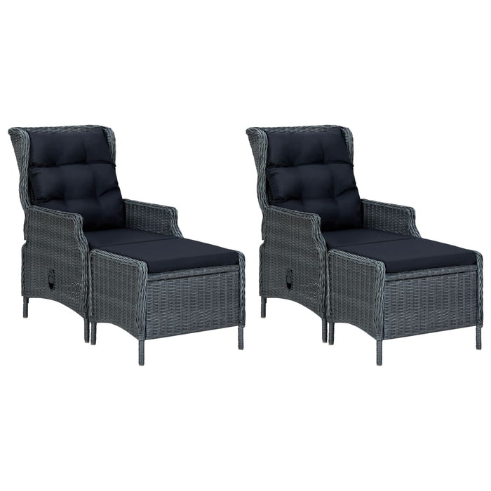 Set Mobili da Pranzo per Giardino 7 pz Grigio Scuro 3067844