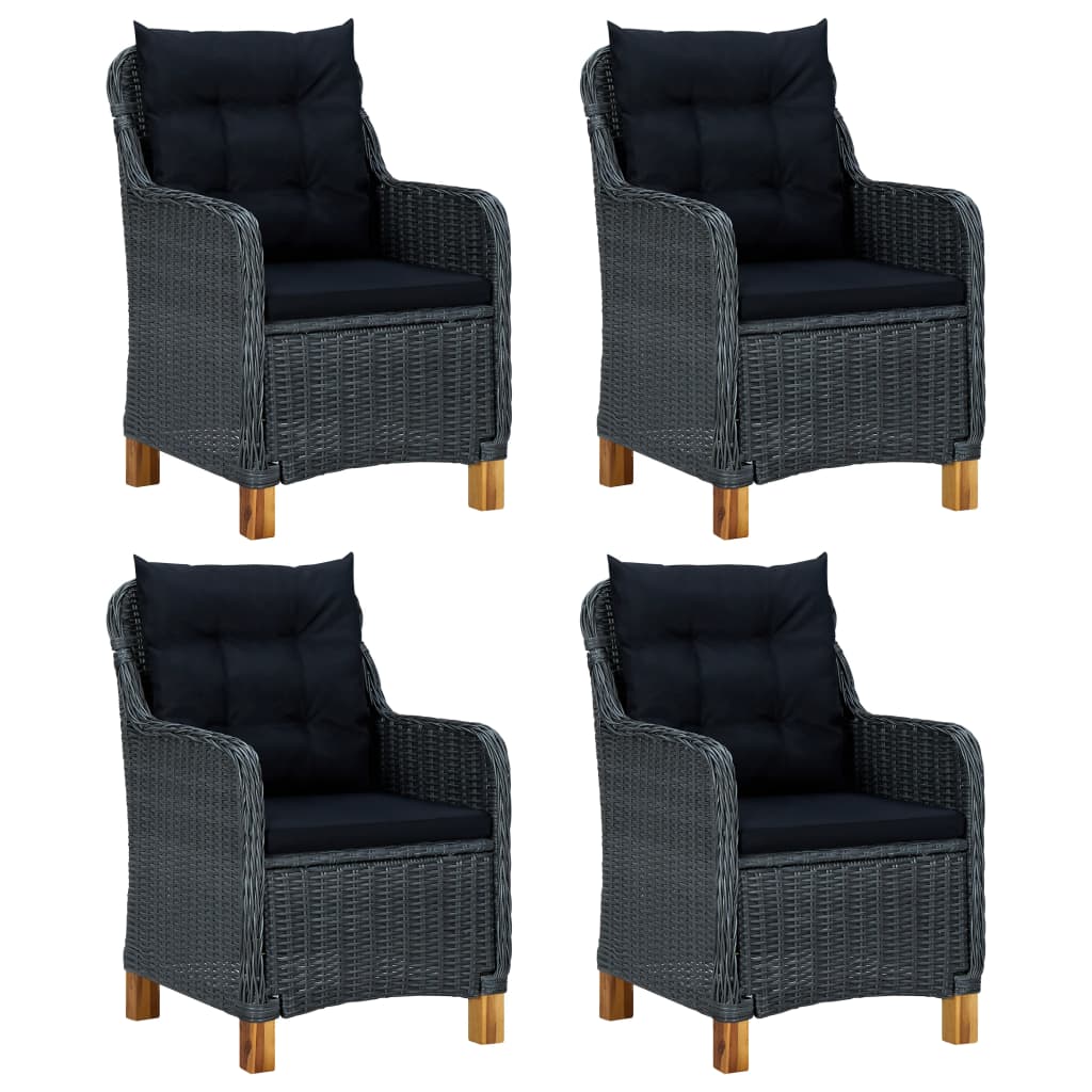 Set Mobili da Pranzo per Giardino 5 pz Grigio Scuro 3067848