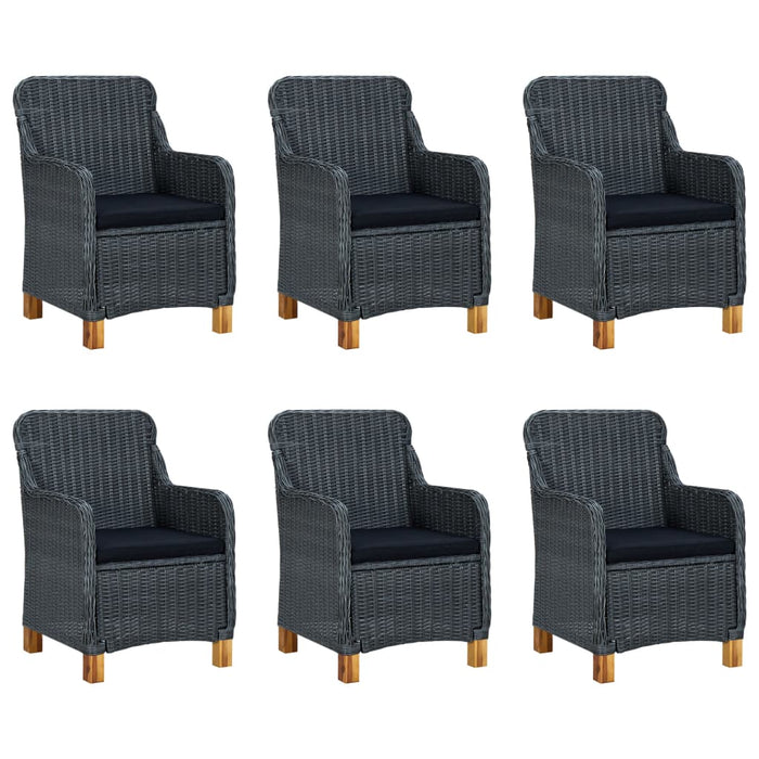 Set Mobili da Pranzo per Giardino 7 pz Grigio Scuro 3067851