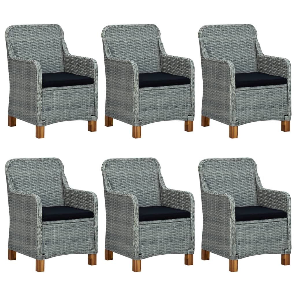 Set Mobili da Pranzo per Giardino 7 pz Grigio Chiaro 3067853