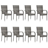 Set da Pranzo da Giardino 9 pz Grigio 3067882