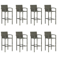 Set Bar da Giardino 9 pz Grigio