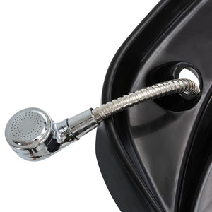 Poltrona e Lavatesta per Parrucchiere in Similpelle Nera 110320