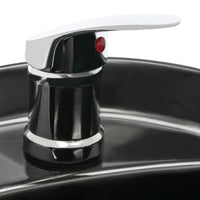 Poltrona e Lavatesta per Parrucchiere in Similpelle Nera 110320