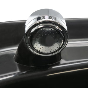 Poltrona e Lavatesta per Parrucchiere in Similpelle Nera 110320