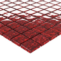 Piastrelle Mosaico 11 pz Rosso 30x30 cm in Vetro 327305