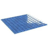 Piastrelle Mosaico 11 pz Blu 30x30 cm in Vetro 327307