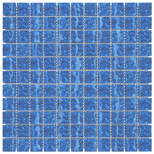Piastrelle Mosaico 11 pz Blu 30x30 cm in Vetro 327307