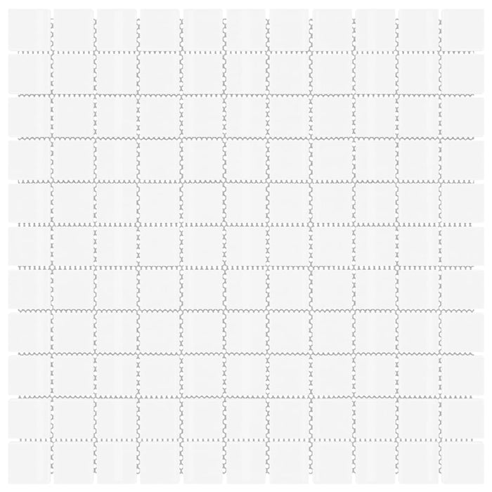 Piastrelle Mosaico 11 pz Bianco 30x30 cm in Vetro 327311