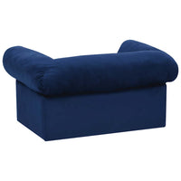 Divano per Cani con Cassetto Blu 75x50x38 cm in Peluche 171080